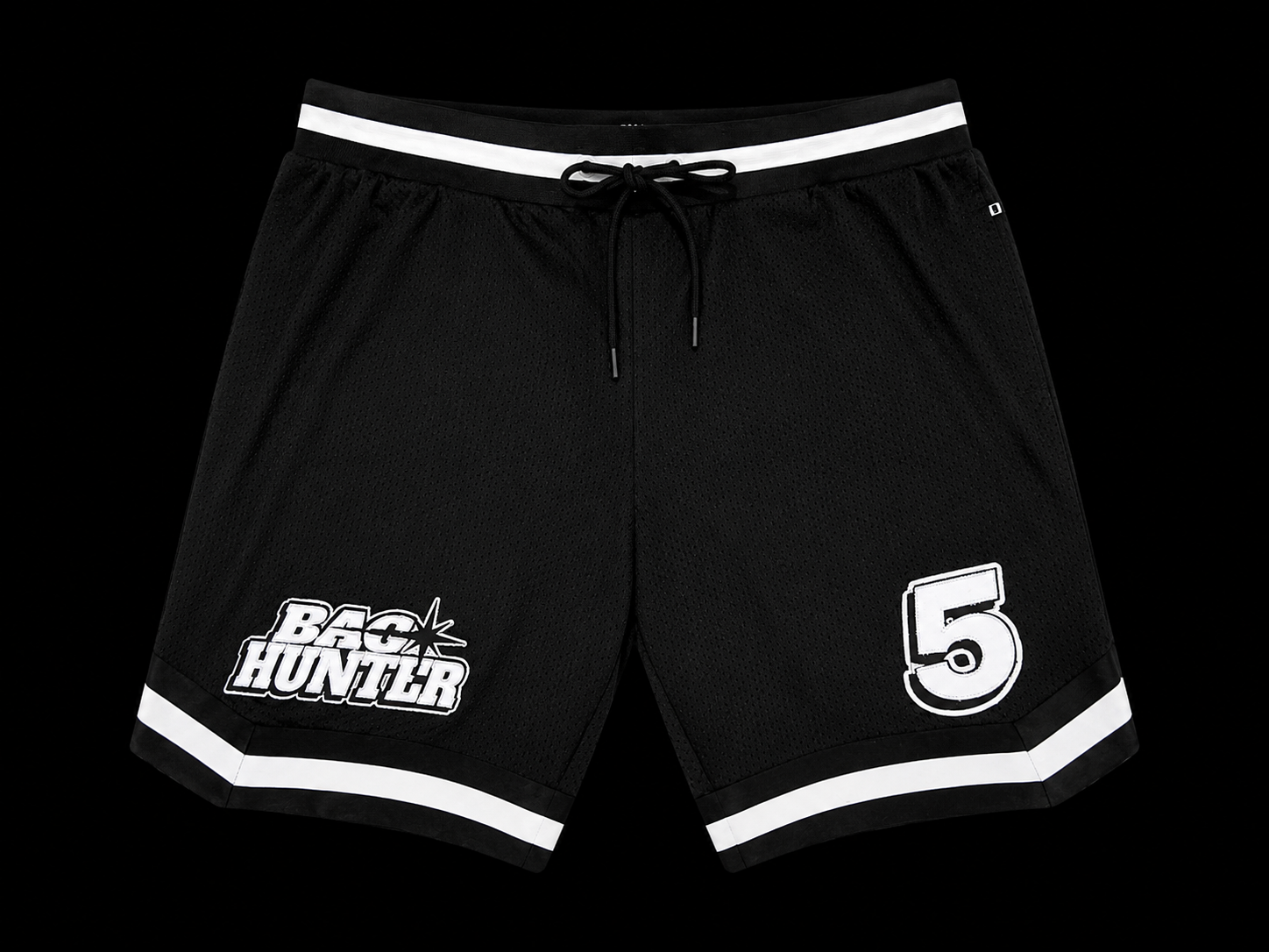 BLACK & WHITE BAG HUNTER SHORTS #5