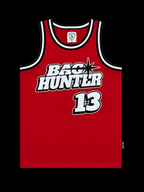 RED & WHITE BAG HUNTER JERSEY #13