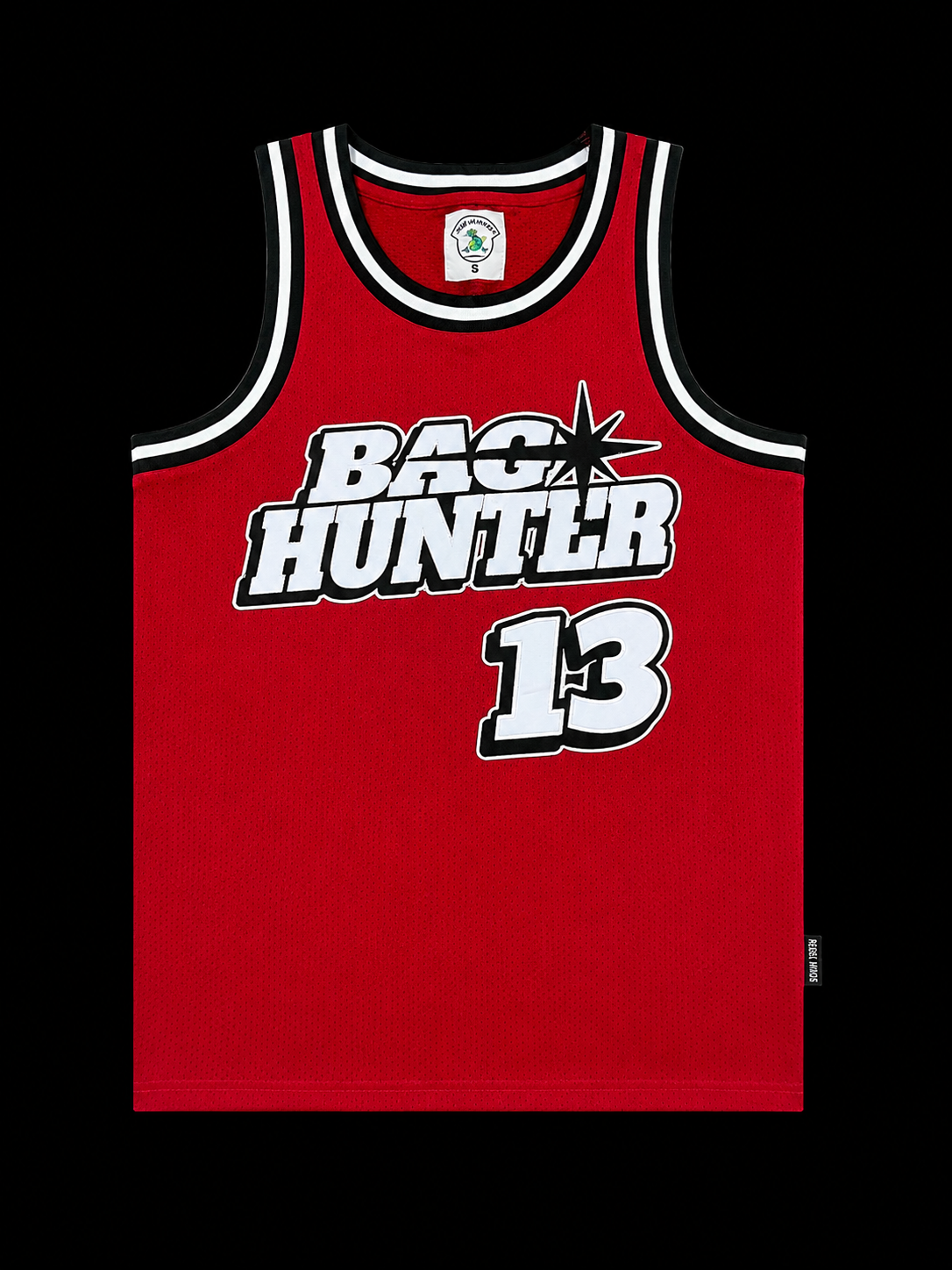RED & WHITE BAG HUNTER JERSEY #13