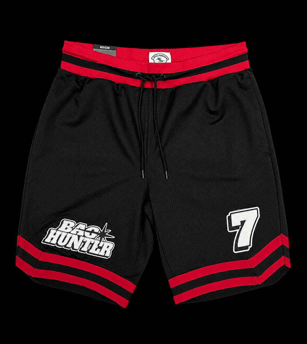 BLACK & RED BAG HUNTER SHORTS #7