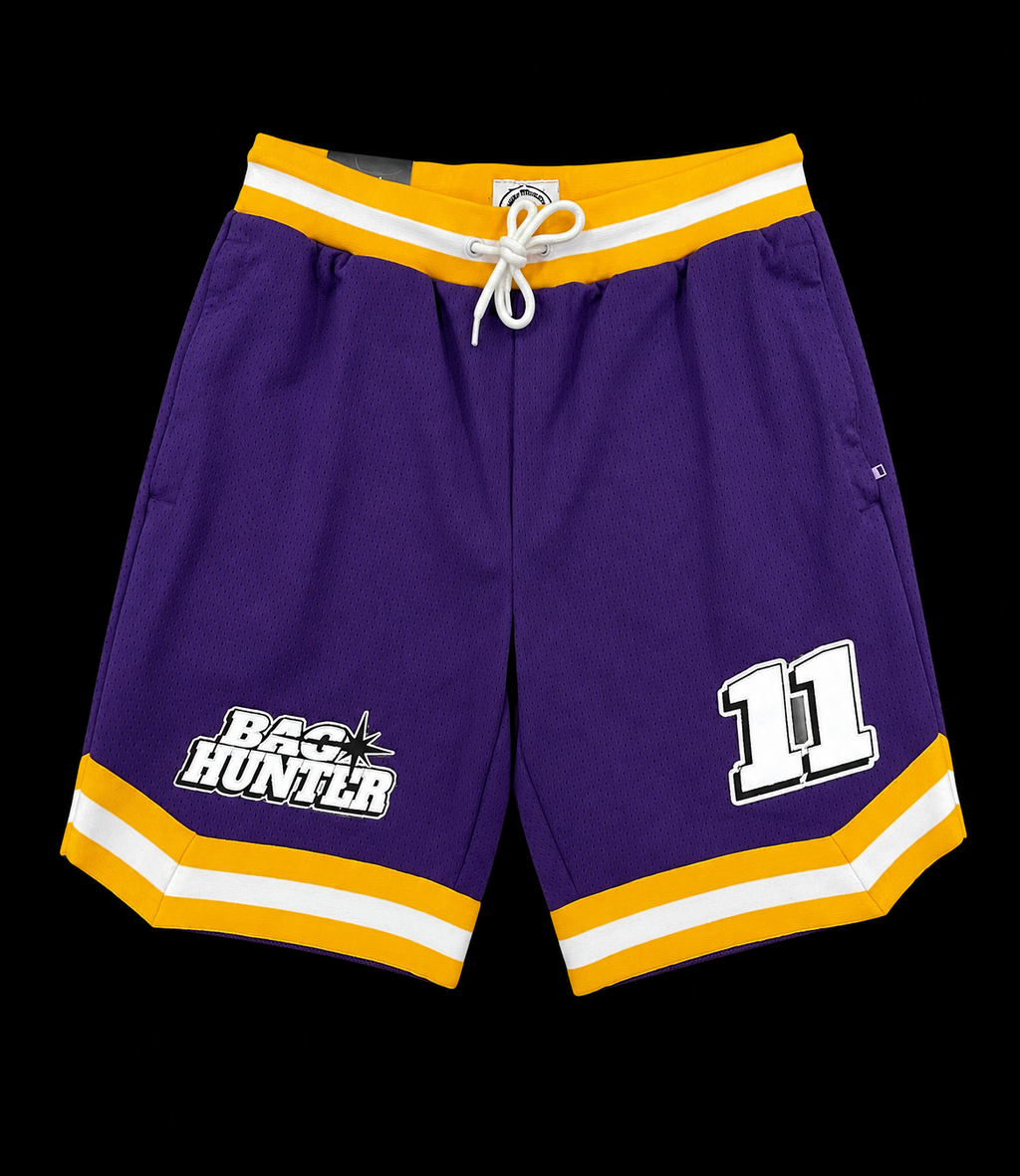 PURPLE & YELLOW BAG HUNTER SHORTS #11