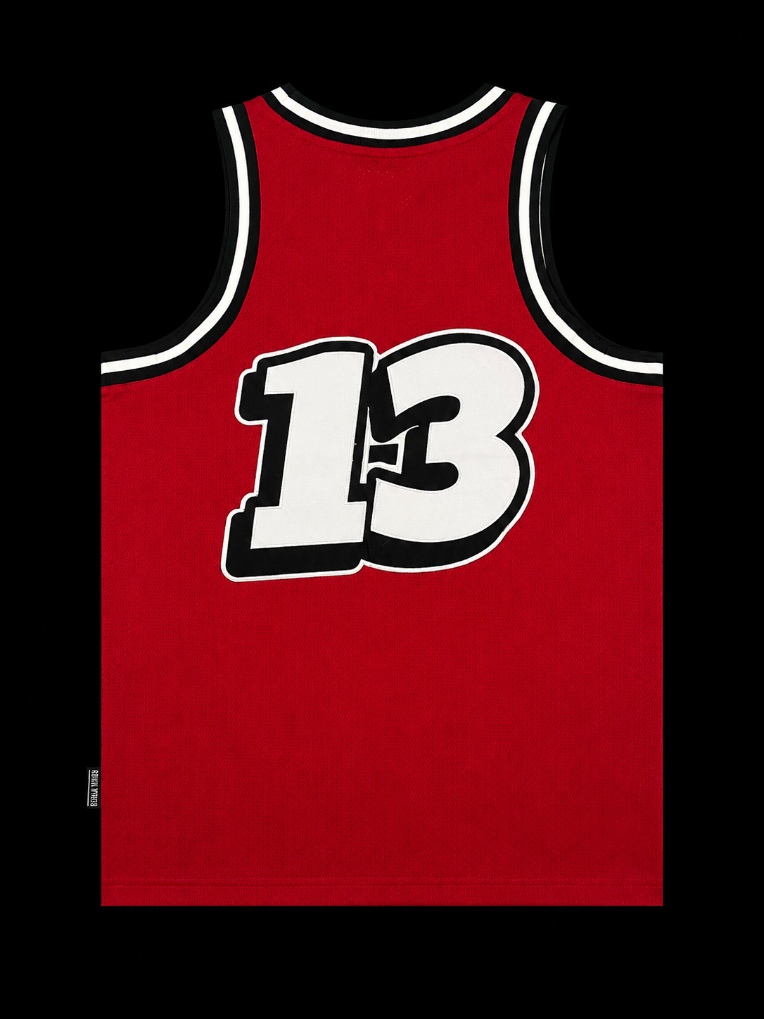 RED & WHITE BAG HUNTER JERSEY #13